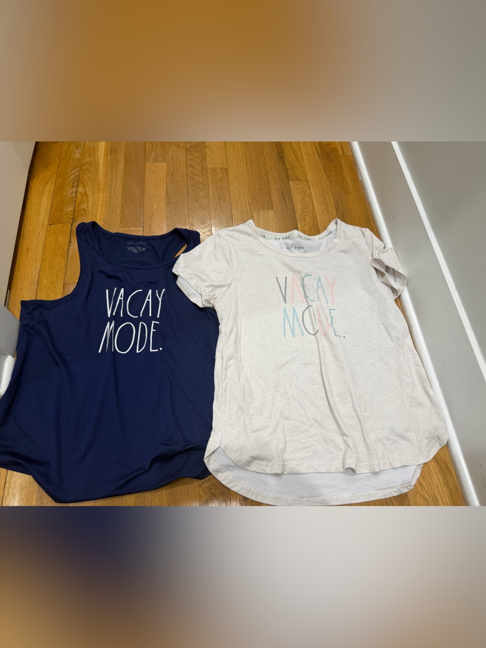 Women’s 'Vacay Mode' Navy Tank & Cream Tee pajama tops